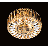 Unbranded IMCE09117 2G - Gold and Crystal Semi Flush Light