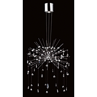 Unbranded IMCEH11237 L - Large Crystal and Chrome Pendant Light