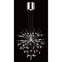 Unbranded IMCEH11237 M - Medium Crystal and Chrome Pendant Light