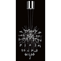 Unbranded IMCEH11237 S - Small Crystal and Chrome Pendant Light