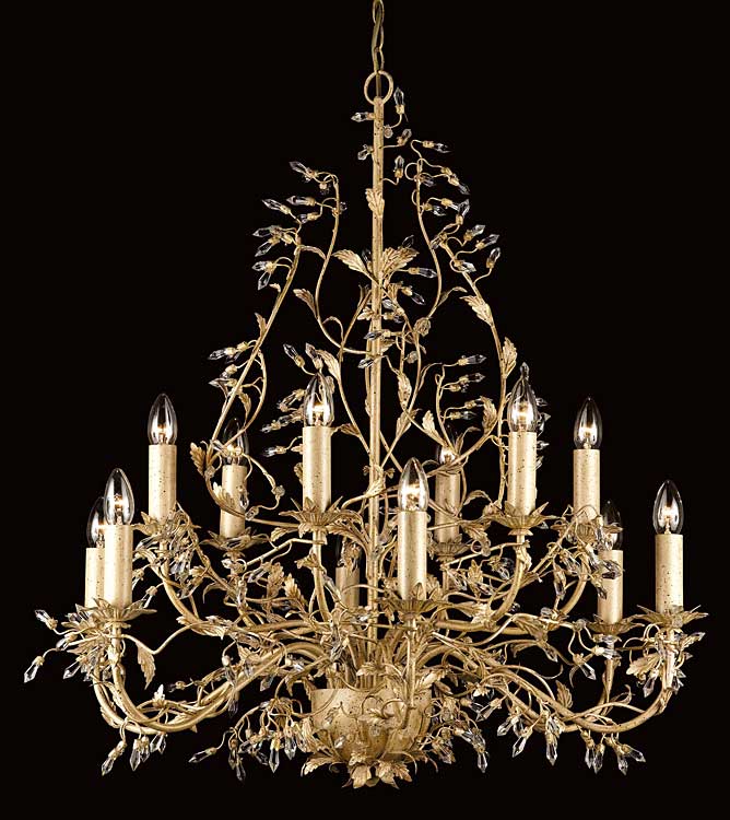 Unbranded IMCF00699 12 - 12 Light Brushed Gold Hanging Light