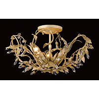 Unbranded IMCF00699 4SF - Brushed Gold Semi Flush Light