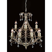 Unbranded IMCF04717 12 CG - Cream and Gold Hanging Light