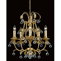 Unbranded IMCF05395 5 - 5 Light Cream and Gold Hanging Light