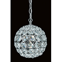 Unbranded IMCFH09214 1 - 1 Light Chrome and Crystal Pendant Light
