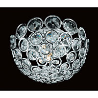 Unbranded IMCFH09214 1WBPL - Chrome and Crystal Semi Flush Light