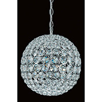 Unbranded IMCFH09214 3 - 3 Light Chrome and Crystal Pendant Light