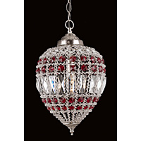 Unbranded IMCO01219 L R - Large Red Glass Pendant Light