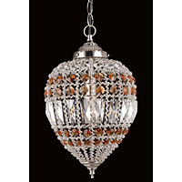 Unbranded IMCO01219 S AM - Small Amber Glass Pendant Light