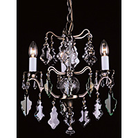 Unbranded IMCP06003 3 AB - 3 Light Antique Brass Chandelier