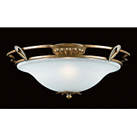 Unbranded IMCPA11824 SF 3 - Rustic Gold Semi Flush Light