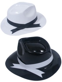 Imported Plastic Gangster Hat Black