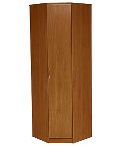 Unbranded Impressions 1 Door Corner Wardrobe - Dark Maple