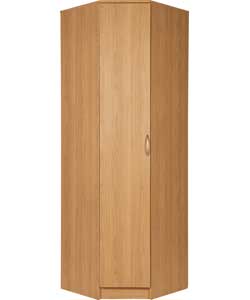 Unbranded Impressions 1 Door Corner Wardrobe - Oak