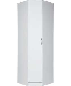 Unbranded Impressions 1 Door Corner Wardrobe - White