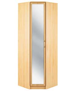 Unbranded Impressions 1 Mirror Door Corner Robe - Beech