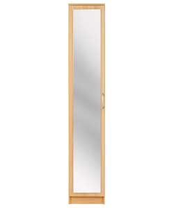 Unbranded Impressions 1 Mirror Door Wardrobe - Beech