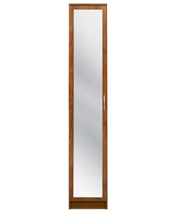 Unbranded Impressions 1 Mirror Door Wardrobe - Dark Maple