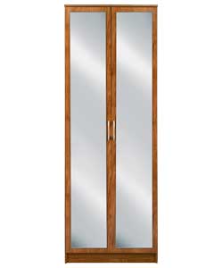 Unbranded Impressions 2 Mirror Door Wardrobe - Dark Maple