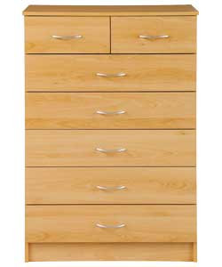 Unbranded Impressions 5 Wide 2 Narrow Drawer Chest - Beech