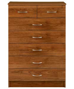 Unbranded Impressions 5 Wide 2 Narrow Drawer Chest - Dark Maple