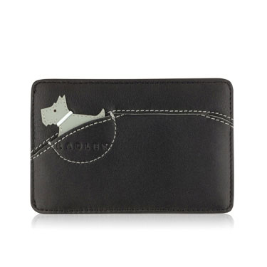 This is a smart sleek leather travelcard holder featuring a contrasting Radley tucked into a pocket 