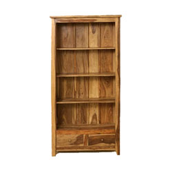 Indian - Raj Wide Bookcase - Sheesham Wood