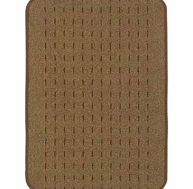 Simplistic and effective this Indoor Outdoor rubber mat will complement any decor with its warm tone and effortless design. Contemporary and hard-wearing in style. the anti slip backing helps prevent you slipping. and the washable material allows for
