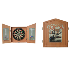 A `Cheers` Dartboard, Ideal for the bedroom, kitchen or games room, measuring 66cm in height, 59cm