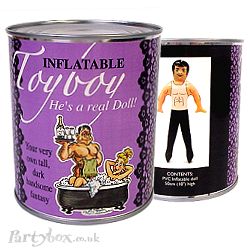 Inflatable Beefcake in a Tin - 50cms