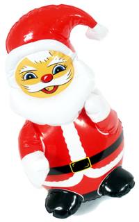Blow up this PVC Inflatable Santa and use him to decorate your home, porch or party
