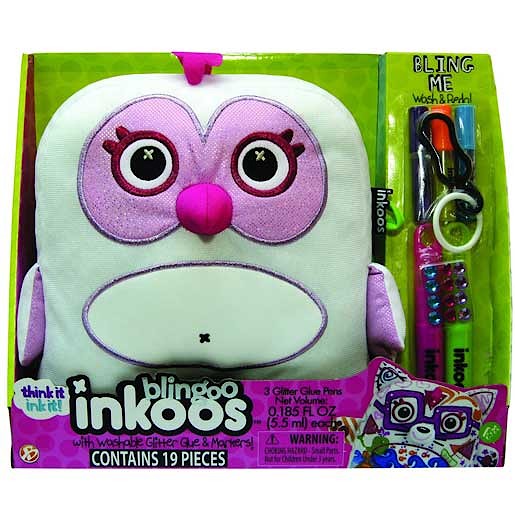 Inkoos Blingoo Deluxe Owl Soft Toy with Glitter