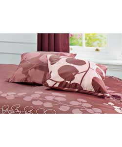 Unbranded Inspire Ginkgo Pair of Cushion Covers - Pink