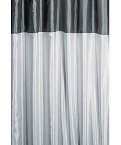 Be fashion-forward with this stylish grey and white shower curtain. Itll make your bathroom look sle