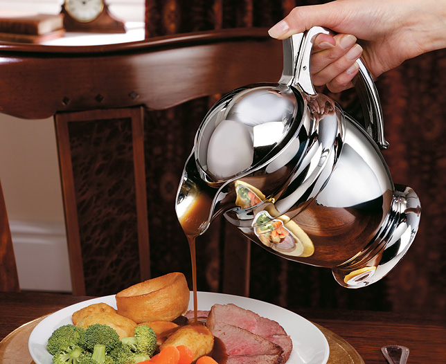 Insulated Chrome Gravy Jug. When you dish out second helpings of a Sunday roast lunch, you rely on h