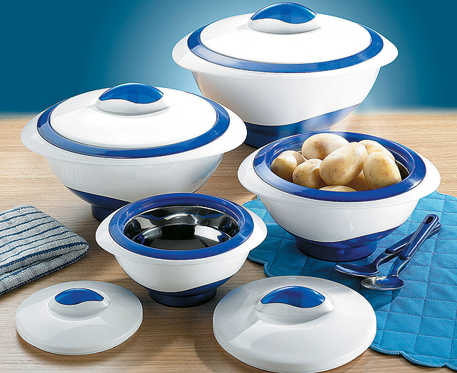 Insulated Serving Bowls (4) Blue review, compare prices, buy online