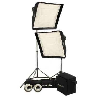 Unbranded Interfit Halogen Pro 1000 Two Head and Softbox Kit