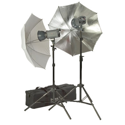 Unbranded Interfit Stellar 1000W Twin Umbrella Kit