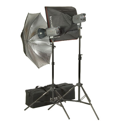 Unbranded Interfit Stellar 150W Two Head Umbrella /