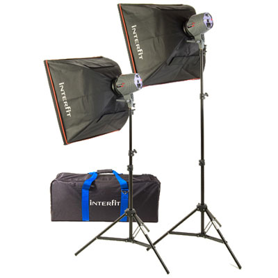 Unbranded Interfit Venus 150W Twin Softbox 60x60 Kit