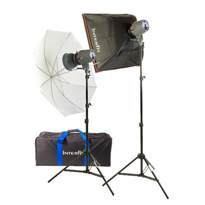 Unbranded Interfit Venus 150W Two Head Softbox / Umbrella