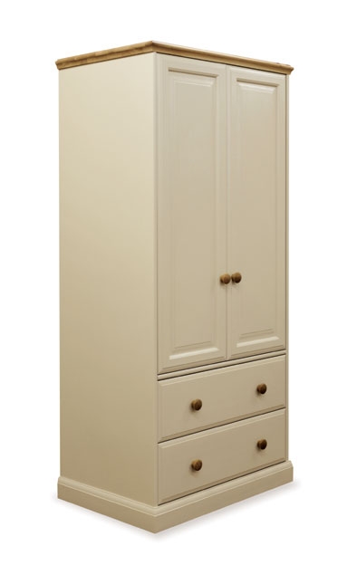 Unbranded Intone Painted and Oak Double Gents Wardrobe