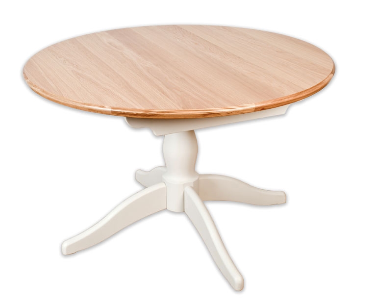 Unbranded Intone Painted and Oak Round Pedestal Dining Table