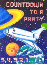 Invitations - Space Orbit - pack of 8