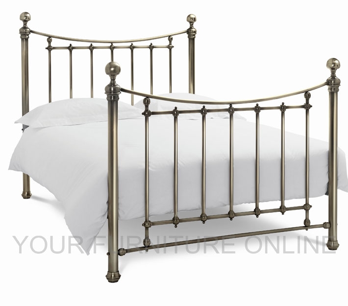 Unbranded Isabelle Antique Brass Bedstead - 135cm - Double