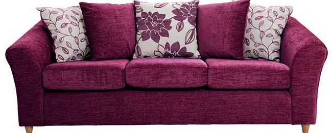 Unbranded Isabelle Large Sofa - Aubergine