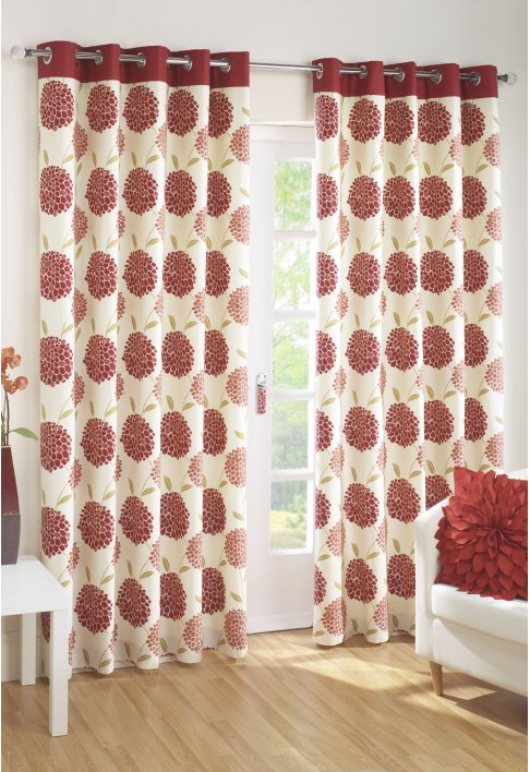 Unbranded Isabelle Spice Lined Eyelet Curtains