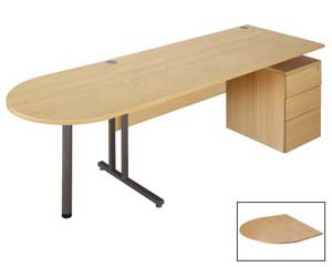 IT elegance D end desk extension