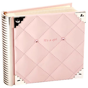 Unbranded Its a Girl Pink Padded Photo Album