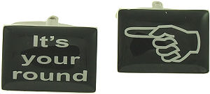 Unbranded It`s Your Round Cufflinks